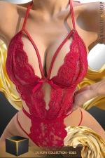 Kırmızı Dantelli Fantazi Gecelik Babydoll - E002 fotoğraf-4