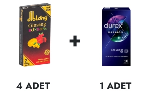 Diblong Ginseng Bonbons 4 Adet ve Durex Maraton Prezervatif 10'lu