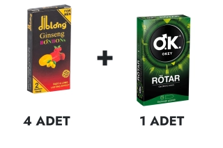 Diblong Ginseng Bonbons 4 Adet ve OKEY Rötar Prezervatif 10'lu