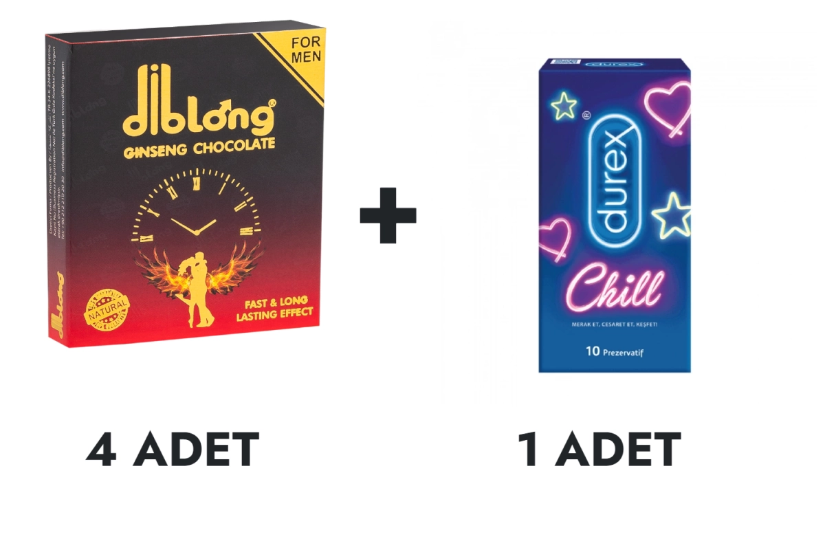 Diblong Chocolate 4 Pcs and Durex Chill Condoms 10 pcs