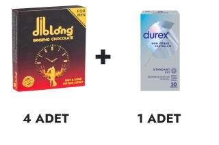 Diblong Çikolata 4 Adet ve Durex Yok Ötesi Ekstra His Prezervatif 10'lu