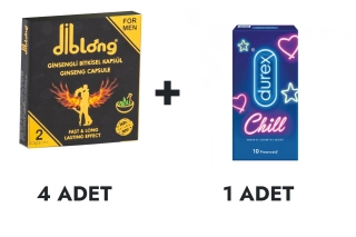 Diblong Kapsül 4 Adet ve Durex Chill Prezervatif 10'lu