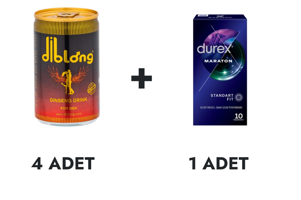 Diblong İçecek 4 Adet ve Durex Maraton Prezervatif 10'lu