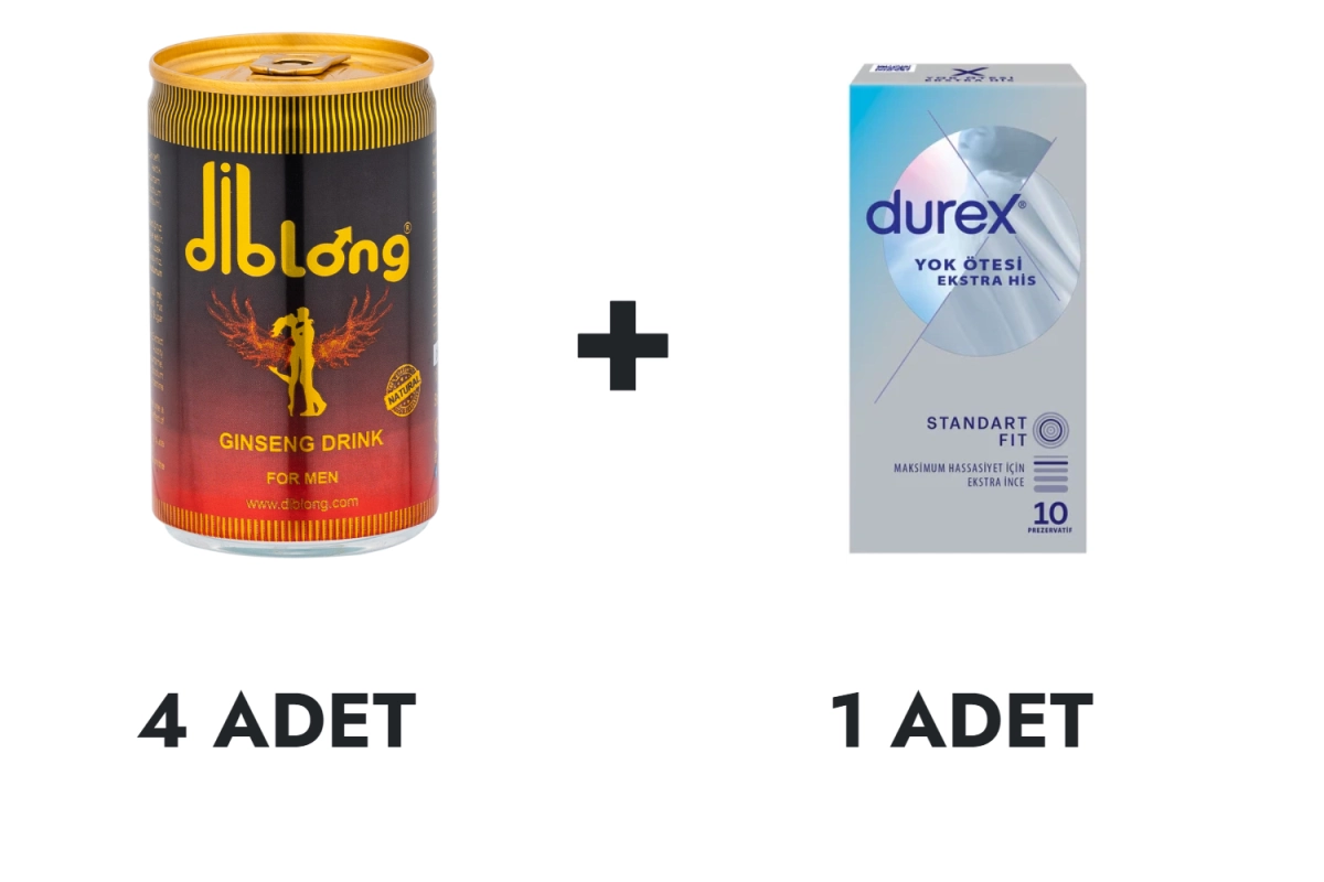 Diblong İçecek 4 Adet ve Durex Yok Ötesi Ekstra His Prezervatif 10'lu