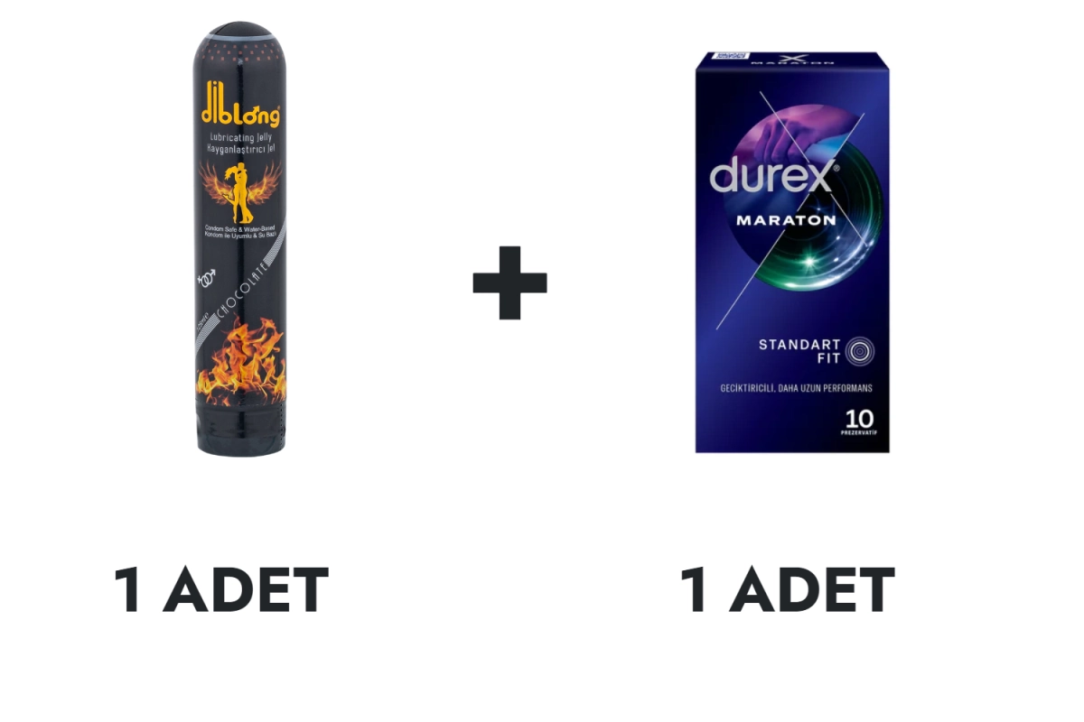 Diblong Jel ve Durex Maraton Prezervatif 10'lu