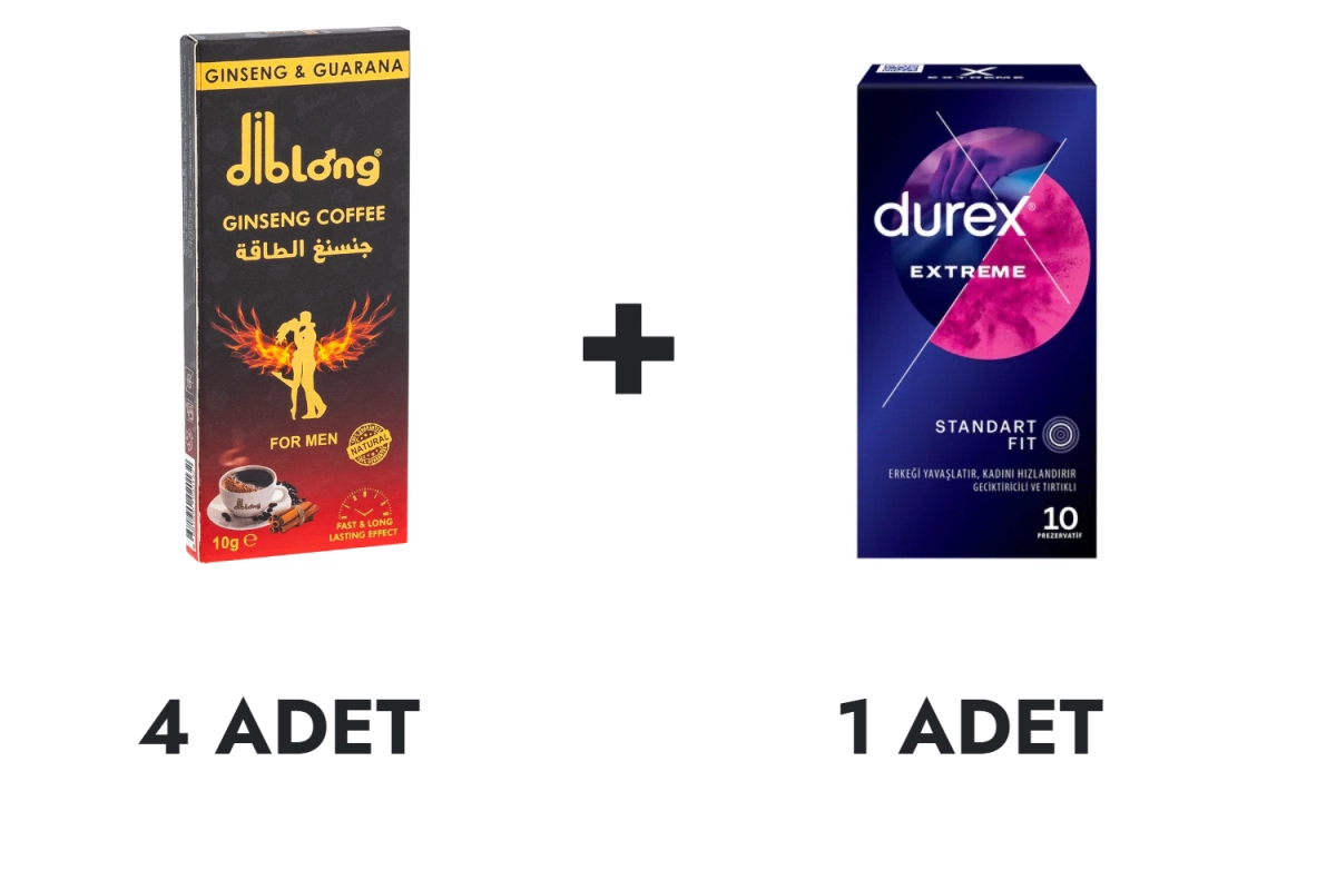 Diblong Coffee 4 Pcs and Durex Extreme Condoms 10 pcs