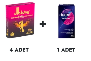 Diblong Lady Chocolate 4 Pcs and Durex Extreme Condoms 10 pcs