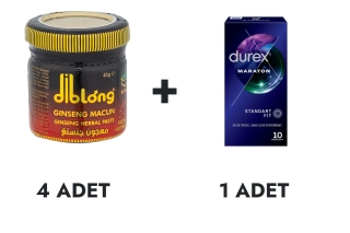 Diblong Macun Küçük 4 Adet ve Durex Maraton Prezervatif 10'lu