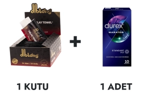 Diblong Mendil ve Durex Maraton Prezervatif 10'lu