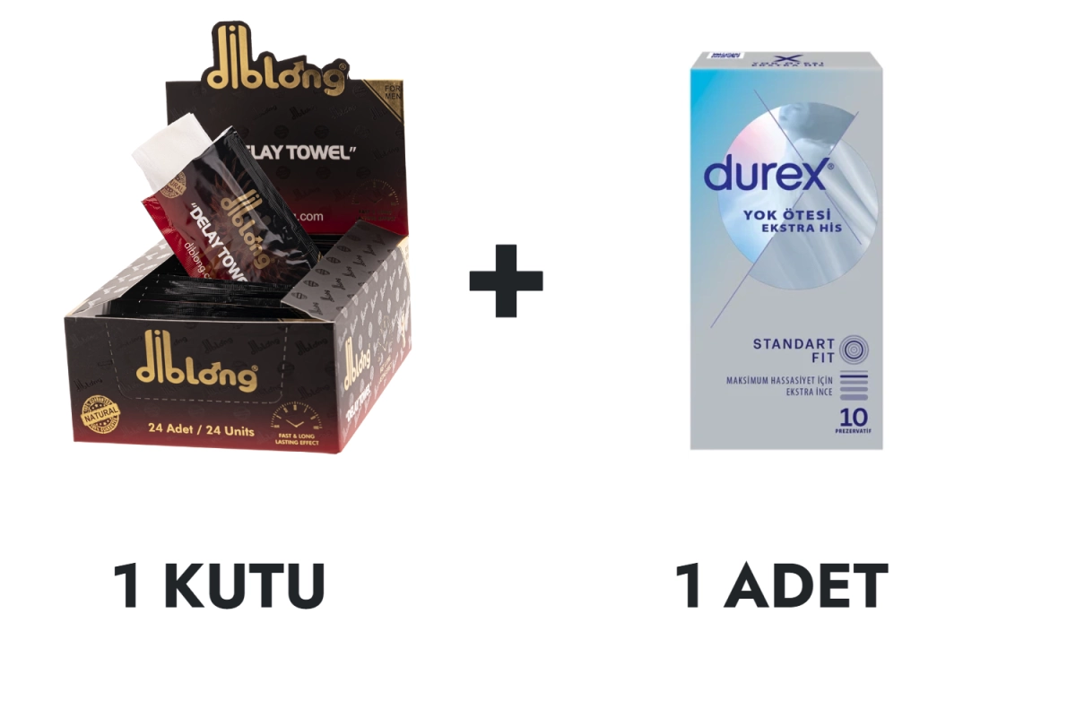 Diblong Mendil ve Durex Yok Ötesi Ekstra His Prezervatif 10'lu