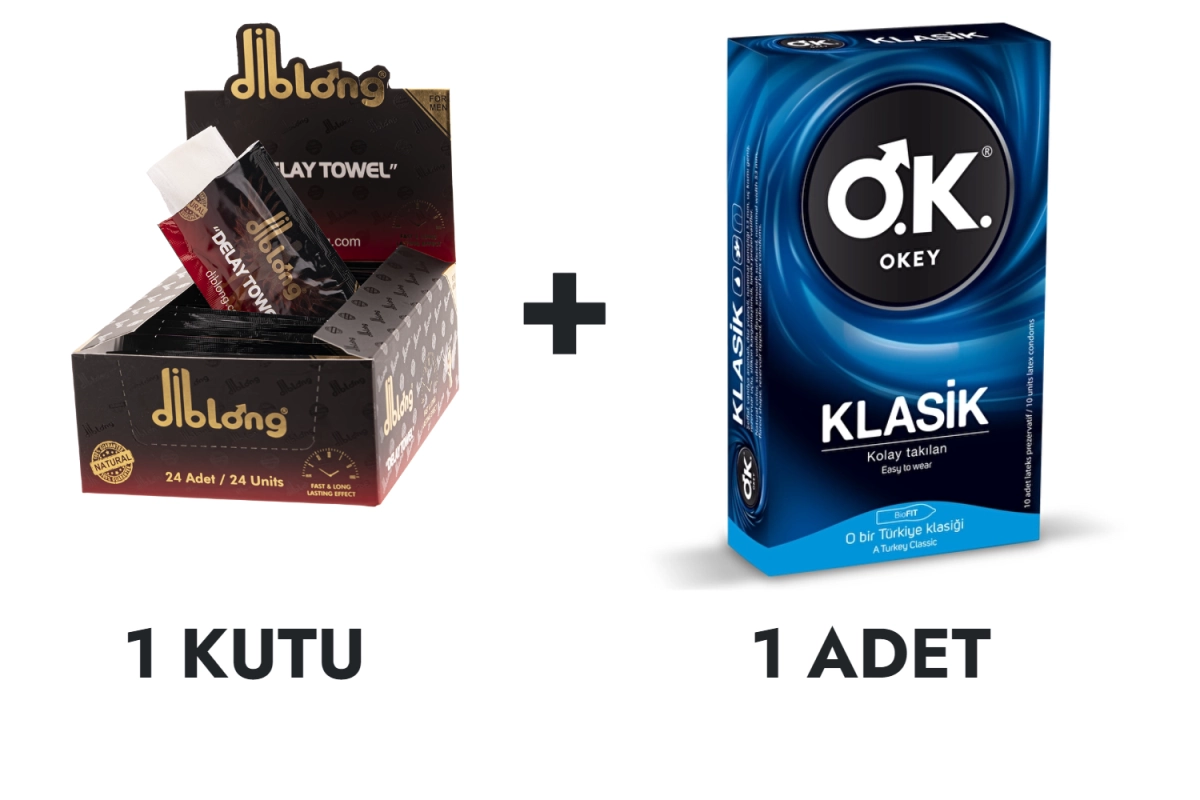 Diblong Mendil ve OKEY Klasik Prezervatif 10'lu