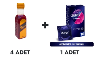 Diblong Shot İçecek 4 Adet ve Durex Extreme Prezervatif 10'lu