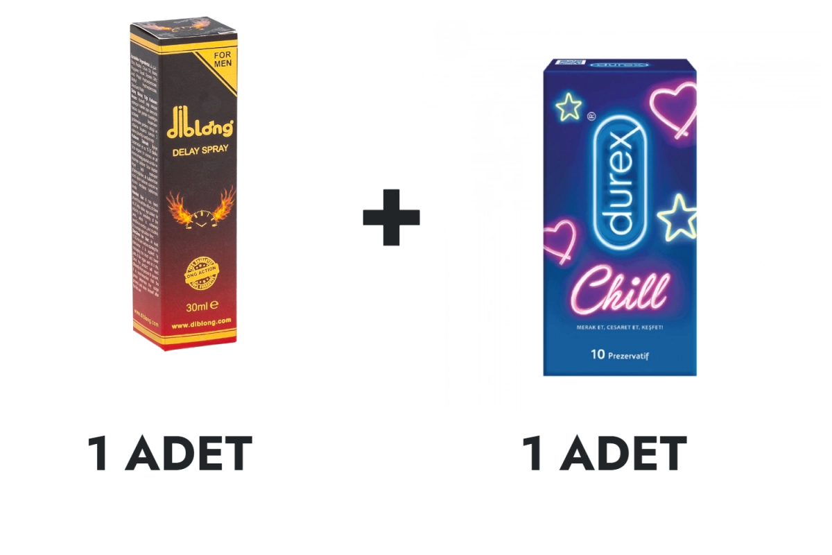 Diblong Sprey ve Durex Chill Prezervatif 10'lu