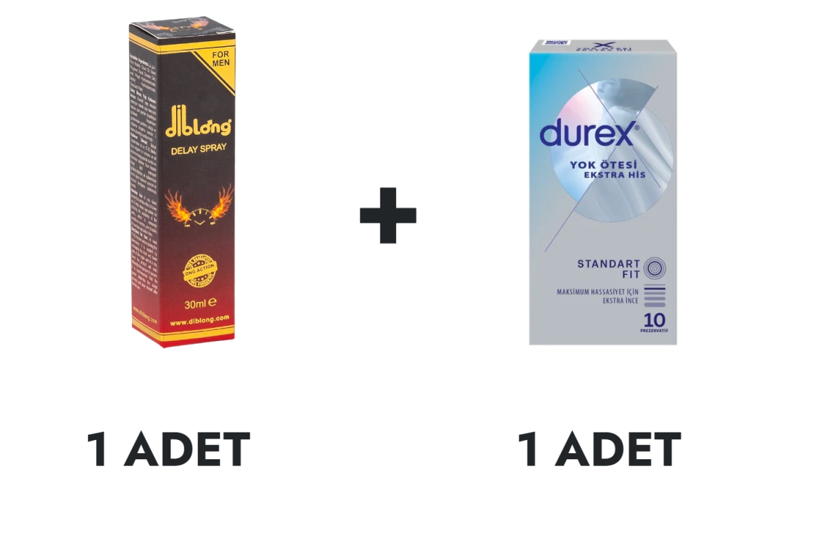 Diblong Sprey ve Durex Yok Ötesi Ekstra His Prezervatif 10'lu