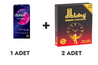 Durex Extreme Prezervatif 10'lu ve Diblong Çikolata 2 Adet