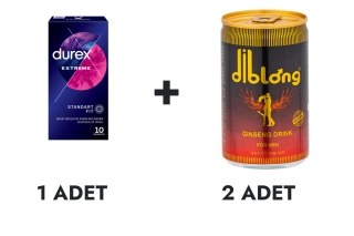 Durex Extreme Prezervatif 10'lu ve Diblong İçecek 2 Adet