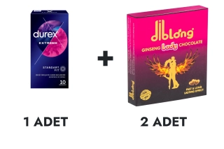 Durex Extreme Prezervatif 10'lu ve Lady Çikolata 2 Adet