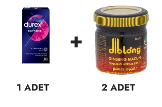 Durex Extreme Prezervatif 10'lu ve Diblong Macun Küçük 2 Adet