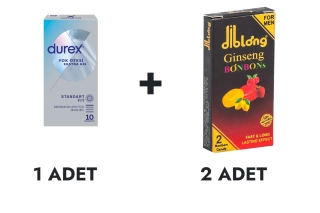 Durex Yok Ötesi Ekstra His Prezervatif 10'lu ve Diblong Ginseng Bonbons 2 Adet