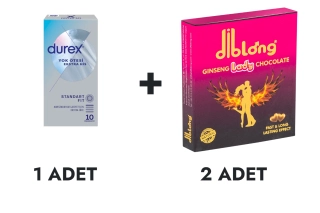 Durex Yok Ötesi Ekstra His Prezervatif 10'lu ve Diblong Lady Çikolata 2 Adet